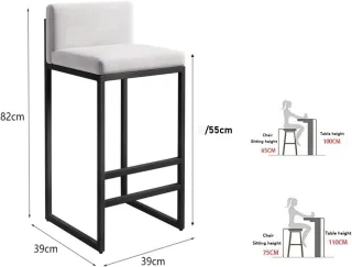 Taburetes Altos Cocina con Respaldo