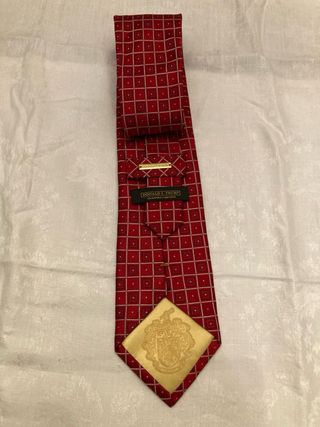 Corbata roja con patrón de cuadros Donald Trump