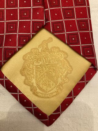 Corbata roja con patrón de cuadros Donald Trump
