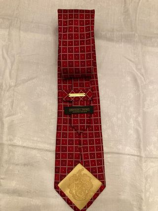 Corbata roja con patrón de cuadros Donald Trump