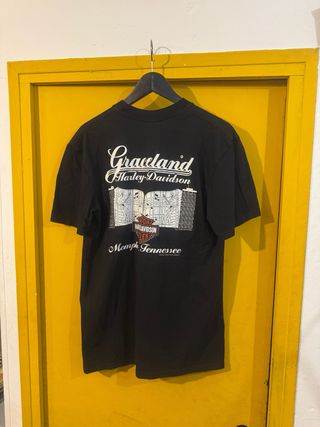 Camiseta Harley Davidson Negra Llama Águila