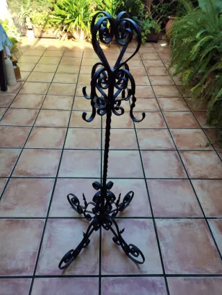 Colgador utensilios chimenea forja