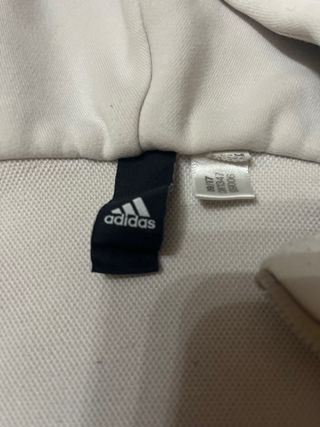 Chaqueta Adidas Gris y Blanca con Capucha
