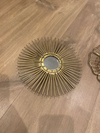 Set 3 Espejos Decorativos Sol Dorado