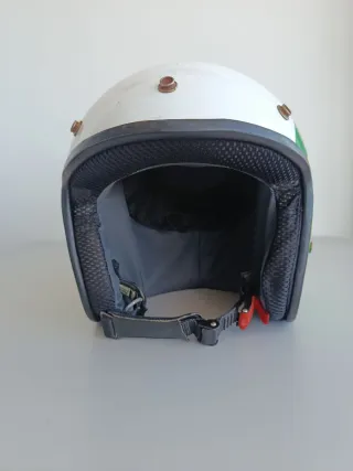 Pareja Cascos Vespa Bandera Brasil