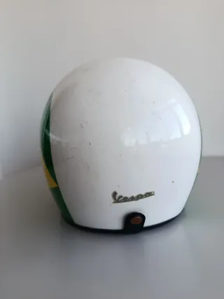 Pareja Cascos Vespa Bandera Brasil