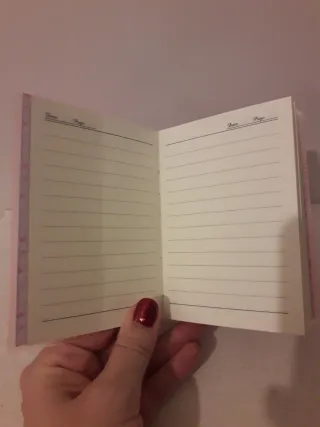 Agendina da borsa glitterata rosa e argento