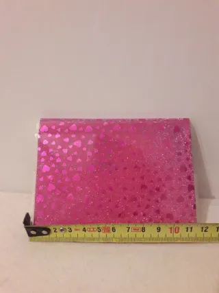 Agendina da borsa glitterata rosa e argento
