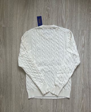 Ralph Lauren Polo Cable Knit Jumper – White – Size