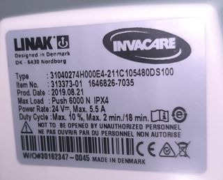 Grúa para Pacientes Invacare Birdie EVO 150kg