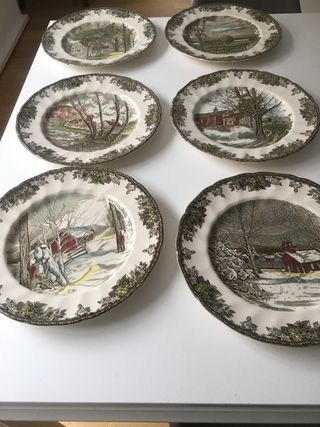 platos Johnson Bros, coleccion Friendly Villaje