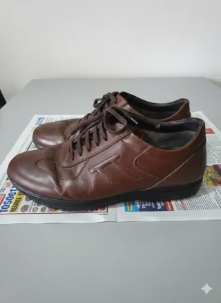 Scarpe Stone Haven Pelle Marrone Made in Italy 43