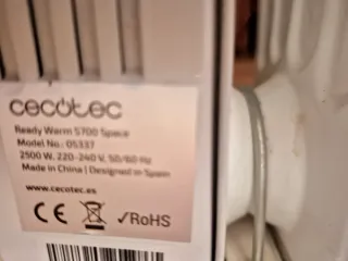 Cecotec Radiador Eléctrico Portátil