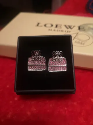 Pendientes Loewe con piedras Swarovski Plata