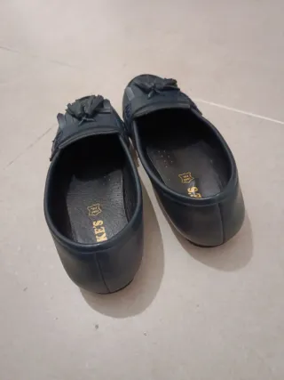 Mocasines Pekes niña azul