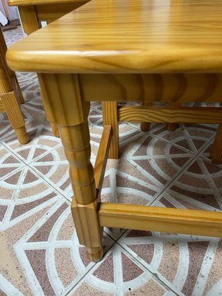 Lote 4 Sillas Pino Madera