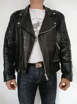 Chupa heavy Cuero auténtico. L. Medidas indicadas