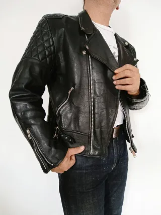 Chupa heavy Cuero auténtico. L. Medidas indicadas