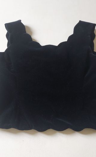 Top fiesta terciopelo negro