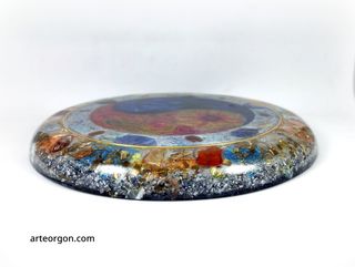 Plato Orgonita Yin Yang Sodalita Cornalina