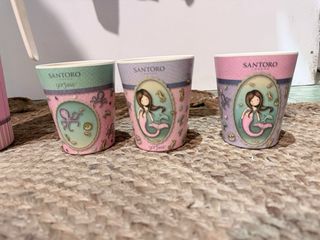 Jarra y vasos Gorjuss Santoro bambú