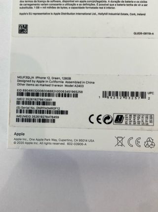 Caja iPhone 12 Verde 128GB