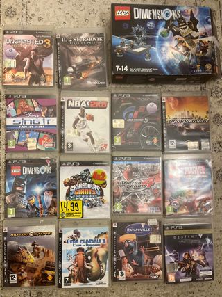 Quattordici videogame Playstation, come da foto