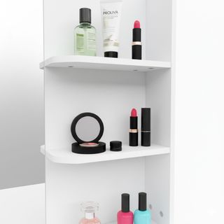 Tocador blanco con espejo y taburete 75x40x137 NUEVO