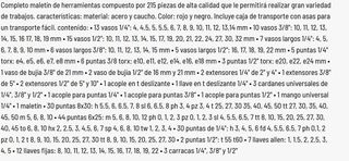Maletín de Herramientas de 215 piezas, NUEVO