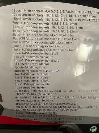 Maletín de Herramientas de 215 piezas, NUEVO