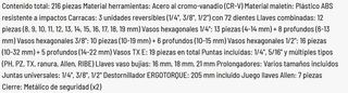 Maletín de Herramientas de 216 piezas, NUEVO