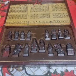 Juego Ajedrez Chino Xiangqi Vintage Maletín