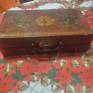 Juego Ajedrez Chino Xiangqi Vintage Maletín