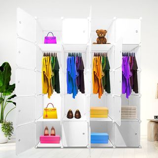 Armario Vestidor 20 Cubos/Puertas Blanco NUEVO