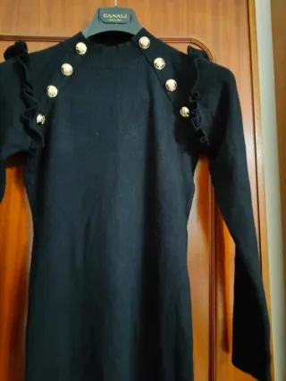 Abito nero aderente caldo taglia S/M