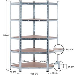 Estantería Metálica Galvanizada 875 Kg NUEVO
