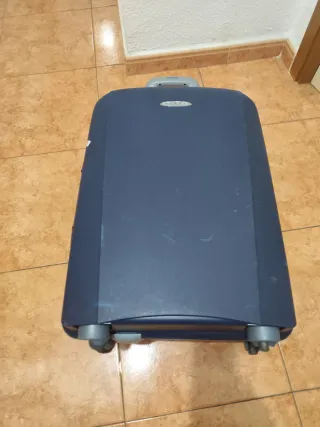 Maleta Delsey Rígida Dura Azul y Gris