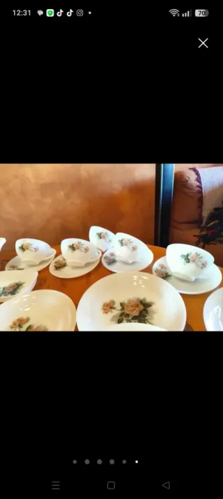 Vajilla Arcopal Flor Rosa