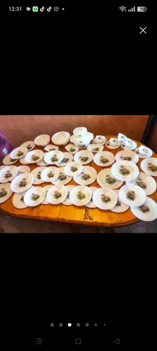 Vajilla Arcopal Flor Rosa