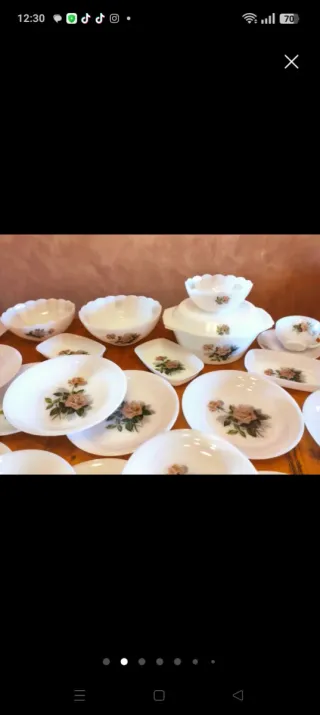 Vajilla Arcopal Flor Rosa