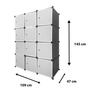 Armario Vestidor Cube 12 Cubos/Puerta Negro NUEVO