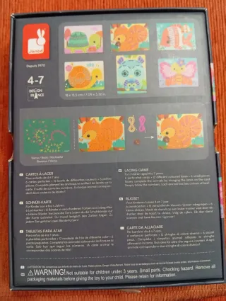 Tarjetas para coser Janod x4