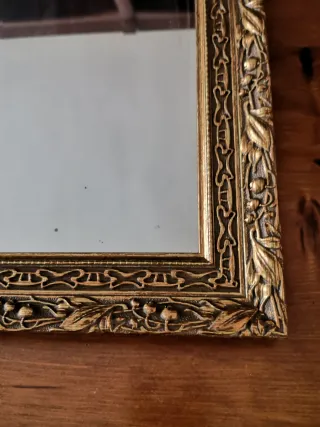 Espejo grande rectangular dorado