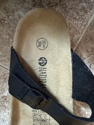 Sandalias natural Negras Talla 38