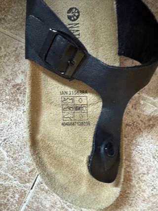 Sandalias natural Negras Talla 38