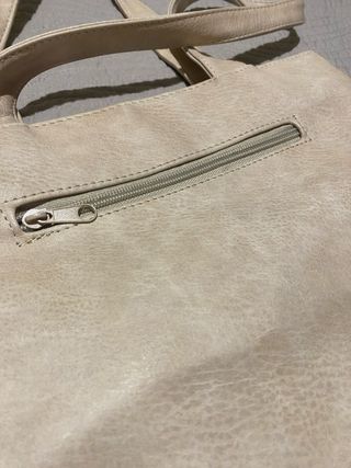 Borsa donna beige e bianca