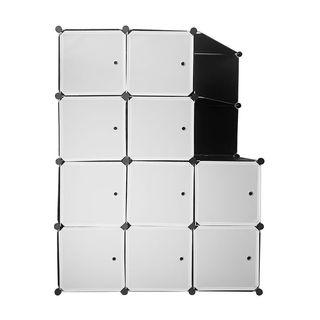 Armario Vestidor 10 Cubos 147x110x47Cm Negro NUEVO