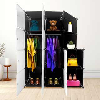 Armario Vestidor 10 Cubos 147x110x47Cm Negro NUEVO