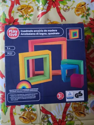 Playtive Cuadrado Arcoiris de Madera