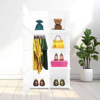 Armario Vestidor 8 Cubos 147x75x47 Cm Blanco NUEVO